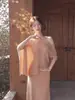 Conjunto de Punto Elegante y Atractivo para Mujer, Nuevo Conjunto de Dos Piezas de Chal tipo Capa y Falda de Cintura Alta para Otoño