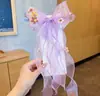 Diadema Infantil Niña Lazo Arcoíris Trenzado Pasador Tocado Coleta Cinta para el Cabello Pasador Accesorios para el Cabello de Niña de Verano