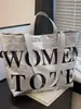 Bolso Tote Transfronterizo 2026 Estilo Nuevo para Mujer, Diseño de Letras de Alta Gama, Gran Capacidad, Estilo para Viajes Diarios, Bolso de Hombro y de Mano Personalizado