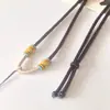 Colar Cordão de Pingente de Alta Qualidade Cordão Lanyard Pendurado no Pescoço Jade Jade Hetian Fivela de Segurança Modelos Elegantes Tecidos à Mão para Homens e Mulheres