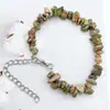 Pulsera de grava irregular de cristal natural de ágata transfronteriza pulsera de piedra semipreciosa joyería de piedra de color ins europeo y americano