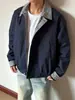 Jaqueta Top Patchwork Color Block Xadrez Retro Americano para Homens e Mulheres Primavera e Outono Solta Casual Casal Cool Jaqueta de Trabalho