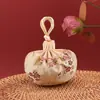 Festival del Bote del Dragón estilo antiguo portátil halter pelo fetal monedero colgante accesorios Hanfu bordado brocado bolsita bolsita bolsita vacía