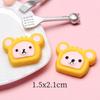 Urso de desenho animado de resina biscoito comida e brincar Patch de animal Material de cola de creme DIY grampo de cabelo diy acessórios de papelaria
