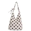 Bolso de axila de lunares con diseño de nicho coreano, bolsa de tela informal de temperamento elegante, bolso de hombro único para mujeres que van al trabajo