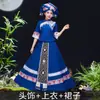 Roupas Étnicas Zhuang de Novo Estilo para Mulheres Adultas, Trajes de Minorias de Guangxi, Trajes de Performance de Dança Étnica Masculina Miao e Yao