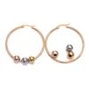 Pendientes de moda europeos y americanos, joyería de acero de titanio de moda transfronteriza, hebilla de oreja de bobina de personalidad, joyería de acero inoxidable simple al por mayor