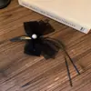 Sentido de la Atmósfera Malla Lazo Perla Pasador de Pelo para Mujer Parte Trasera de la Cabeza Media Recogido Lado Clip para el Pelo Flequillo Lateral Clip Pasador Accesorios para el Cabello