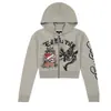 Sudadera con Capucha Estampado Graffiti 3D Patrón Cruzado Exportación Europea y Americana 2025 Streetwear Y2K