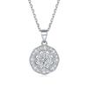 Collar de Moda Redondo Color Tesoro Plata Esterlina s925 Collar Femenino Transfronterizo Europeo y Americano Collar de Zircón en Forma de Gota Cadena para Clavícula Femenina