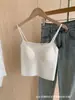 Tiras de gel soporte suave color liso sin tirantes cuello redondo camisola de moda cómoda transpirable copas fijas espalda de encaje hermoso chaleco