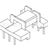 Transformador EFD15 Fuente de Alimentación de Alta Frecuencia Esqueleto Horizontal 5+3 Ensanchado en un Lado -1509