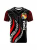 Camiseta de Tonga a la moda para hombre, Casual de verano con estampado 3D polinesio, Top de cuello redondo y manga corta, Estilo callejero