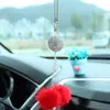 Espejo Cruzado Especialmente Diseñado para Pedrería de Arcilla, Borlas, Bolas de Pelo de Visón, Colgantes para Espejo Retrovisor de Coche, Suministros para Decoración Interior de Coche Colgantes