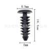 Hebilla de tornillo de plástico automotriz de uso general, clavo de núcleo de nailon, techo fijo, clip de expansión extendido, fabricantes