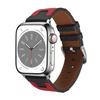 Nuevo Modelo Adecuado para Apple iWatch S9Ultras87 Generación Correa de Cuero Trenzado Bicolor Universal en Forma de H