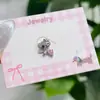 Kawaii Acero de Titanio Rosa Oreja de Gato Kt Uña de Hueso Lindo Kt Gato Versátil Dulce Fresco Moda Corazón Dulce Pequeño Fresco