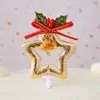 Tarjeta de decoración para pastel de Navidad anillo de hierba hoja ciervo sika árbol de Navidad bolsa de regalo bandera de mesa para postre de repostería de cumpleaños