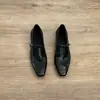 Zapatos Mary Jane de estilo intelectual para mujer, punta cuadrada, sencillos, con tacón grueso y tira en T, zapatos elegantes versátiles vintage de un solo color