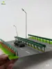 1:75-1:500 Materiales de Construcción para Arenero DIY Modelo de Farola Luminosa Tubería de Acero Luz de Carretera de una Sola Cabeza 3v
