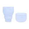 Fábrica direta de silicone dobrável Copa redonda ao ar livre piquenique conjunto portátil retrátil tigela dobrável com tampa dobrável Copo