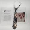 Corbata Marrón a Cuadros Retro Rayas Lazy Free Estilo Japonés Marrón Corbata Uniforme de Licenciatura Femenino Lazo Estilo Preppy Tendencia Masculina