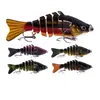 Cebo señuelo 10cm 15.5g Multi-sección Similar a Pez Swimbait Hundimiento Lento Señuelo Duro para Pesca de Lucio y Lubina