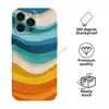 Funda de Teléfono con Película de Bloqueo de Color de Onda Degradada Retro para iPhone 16/15 Pro, Cubierta Protectora Ultradelgada para Apple 18 Pro