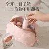 Bolso de mano nuevo con lazo, bolsa de maquillaje linda de gran capacidad, bolsa de almacenamiento de artículos de tocador de viaje multifuncional portátil