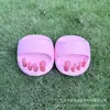 Zapatos adelgazantes de estilo japonés, pantuflas embellecedoras de piernas con media suela para mujer, pantuflas frescas de verano, zapatos mecedores, corrección de piernas en forma de X, adelgazamiento de dedos.