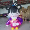 Lua Inflável Coelho deitado Coelho de Jade Bolo da Lua Luminoso Molde de Ar Desenho Animado Festival do Meio do Outono Chang'e Adereços Decorativos Bonito 2023