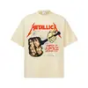 Metallica Martillo de la Justicia Banda Retro Camiseta de Manga Corta Impresión por Inyección Directa Cuello Pequeño Unisex Manga Media Marca de Moda