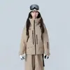 Conjunto de Macacão de Ski para Mulheres e Homens, Impermeável para Snowboard, Espessado, Costuras Totalmente Seladas, Macacão de Neve Profissional, Conjunto de Blusa e Calça 3L