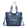 Bolsa de ombro de grande capacidade para comércio exterior, bolsa transversal estilosa, bolsa da moda para mães de meia-idade, bolsa tote versátil simples vintage