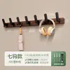 Gancho para Puerta de Madera de Nogal con Adhesivo Fuerte, No Requiere Taladro, Gancho Resistente para Estante de Almacenamiento, Organizador de Perchero para Entrada