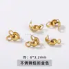 Colar Pulseira de Aço Inoxidável com Fecho de Alta Retenção de Cor Material DIY Artesanal Acessórios de Joia Fecho Duplo em Forma de Feijão