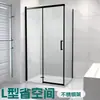 Venta Caliente Puerta Corredera en Forma de L Cabina de Ducha Integrada Hogar Hotel Ingeniería Mampara de Baño Cabina de Ducha de Cristal Personalización