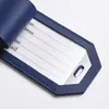 Etiqueta de equipaje de doble cara engrosada anti-pérdida, regalo de empresa, accesorio de viaje, etiqueta de equipaje de cuero personalizada