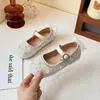 Zapatos de Princesa para Niñas 2026 Primavera y Otoño Nuevos Zapatos de Cristal para Niñas, Zapatos Pequeños de Cuero Suave para Bebé