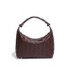 Etiqueta Personalizada de Fábrica Logo Bolsa para Marmita Portátil Moda Bolsa Feminina Artesanal de Palha Bolsa Casual Fresca de Ombro Axila