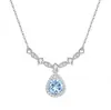Collar de Plata de Ley S925 con Forma de Concha, Collar Lágrimas de Ángel para Mujer, Moda de Lujo Ligero, Estilo de Gama Alta, Estilo Dulce Ins