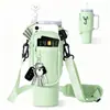 Funda para vaso de hielo de 40 oz, material de buceo, aislamiento, funda para termo, bolsa para vaso, funda con ventosa magnética, bolsa para vaso con imán personalizado, bandolera