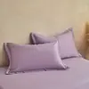 Funda de almohada de algodón de fibra larga, grado A, 100 hilos, que ofrece una sensación suave y amigable con la piel, hecha de satén de algodón puro, color sólido y 100% algodón