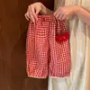 Conjunto de Moda para Niñas Colección Primavera 2026: Conjunto de Dos Piezas Elegante y Casual de Pantalones a Cuadros y Camiseta de Manga Larga para Niños Pequeños