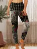 Pantalones cortos ajustados transfronterizos pantalones de impresión digital 3D para mapa exportaciones de comercio exterior leggings pantalones casuales mujer