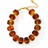 Pulsera de Corazón de Resina Acrílica Multicolor Más Vendida en Amazon Estilo Bohemio Adecuada para la Temporada de Graduación