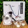 Juego de Calentador de Sake de Vidrio Martillado Resistente al Calor Estilo Japonés para Uso Doméstico, Olla Tradicional para Sake, Olla Calentadora para Vino Caliente