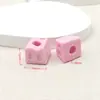 Cuentas Cuadradas Color Sólido Chapado en UV Nariz de Cerdo Cuentas Sueltas para DIY Accesorios Cadena para Teléfono Móvil Accesorios para Pulseras Joyería Hecha a Mano