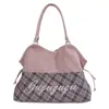 Estilo Coreano Nuevo Estilo Perezoso Cordón Lunares Bolso de Hombro Único Gran Capacidad Viaje de Negocios Bolsa de Tela Casual Versátil Bolso Tote