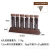 Botella Dispensadora Vertical de Granos de Café con Tapa de Madera, Frasco de Almacenamiento Sellado de Vidrio, Base de Exhibición de Granos de Café de Madera Maciza Color Nogal